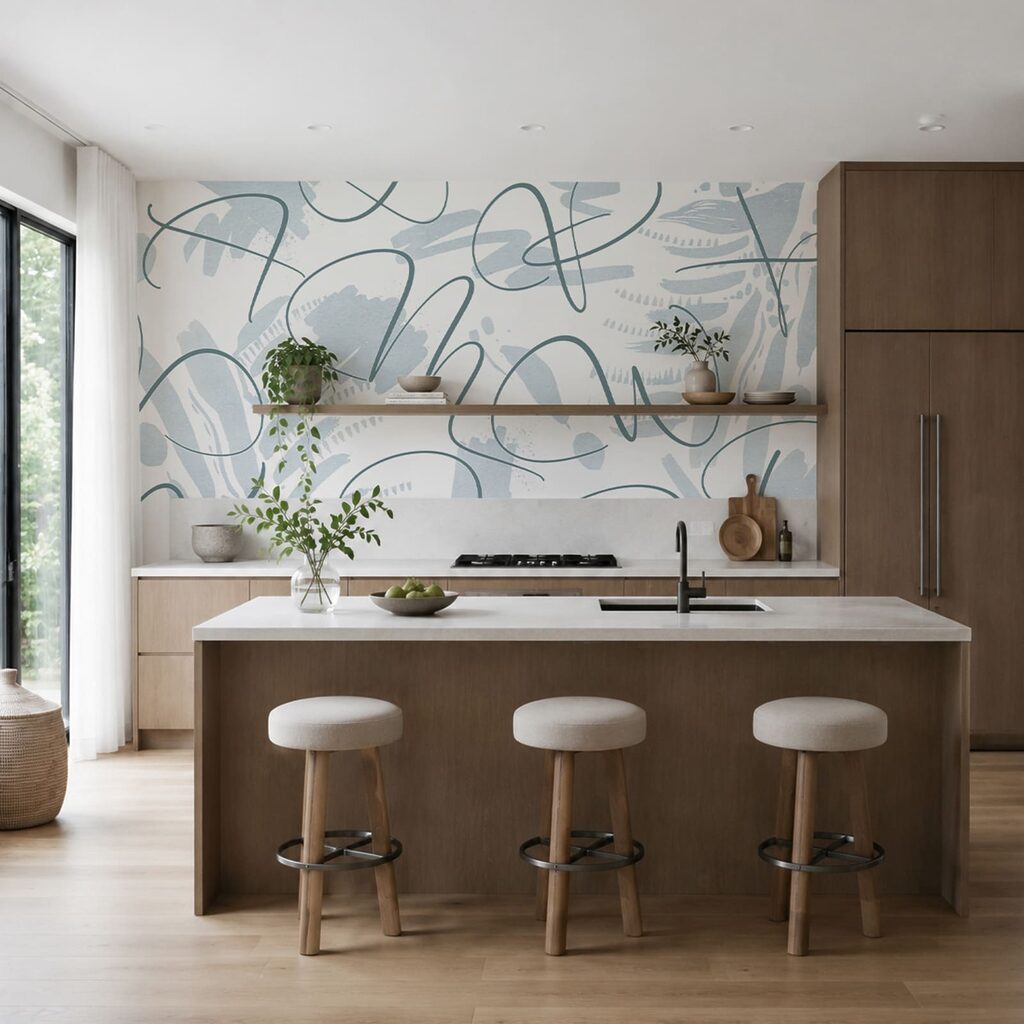 Linhas soltas sobre folhas — interior 2