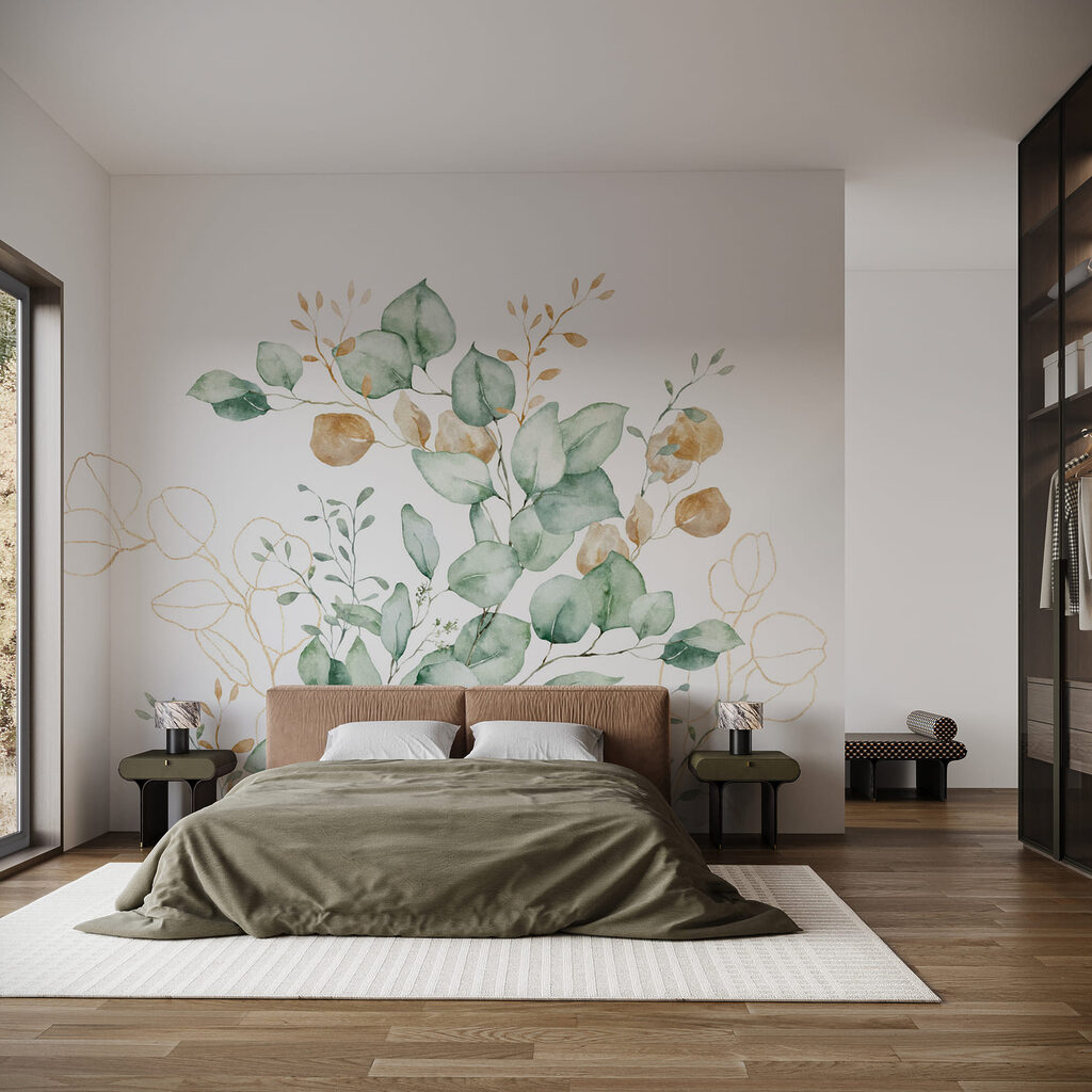 Folhas redondas com botões — interior 2