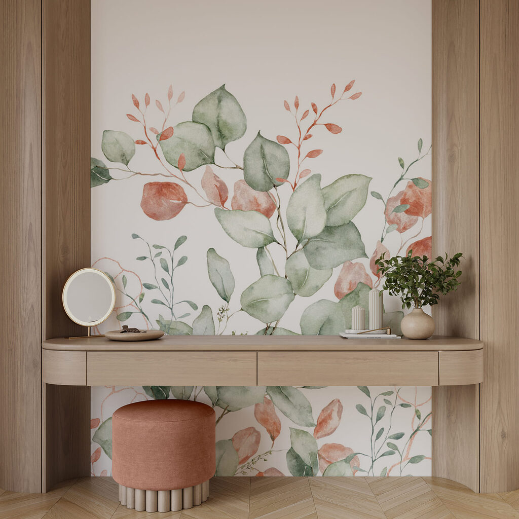 Folhas redondas com botões — interior 1