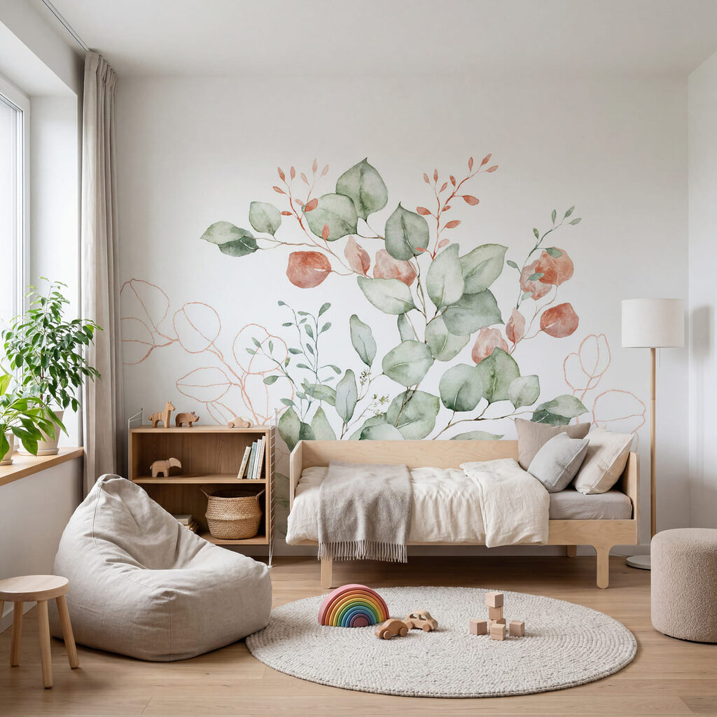 Folhas redondas com botões — interior 3