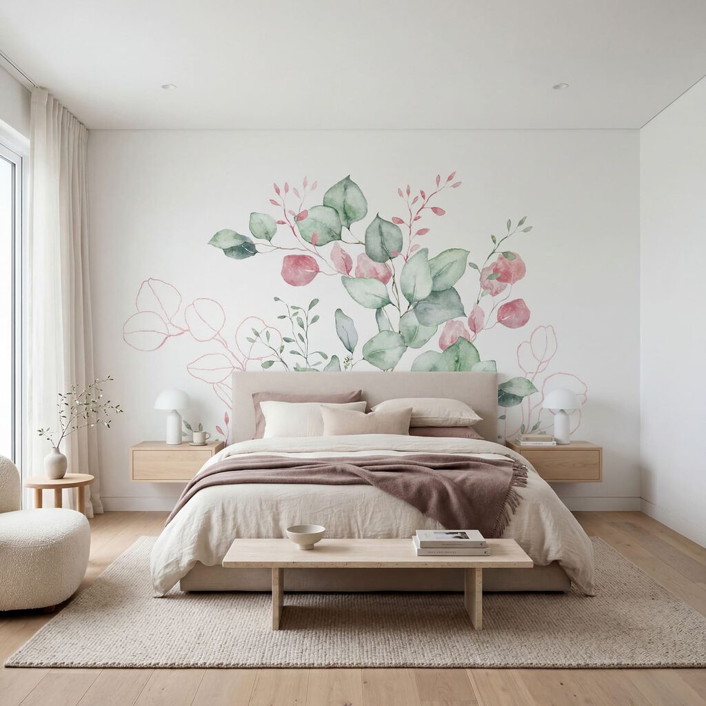 Folhas redondas com botões — interior 2