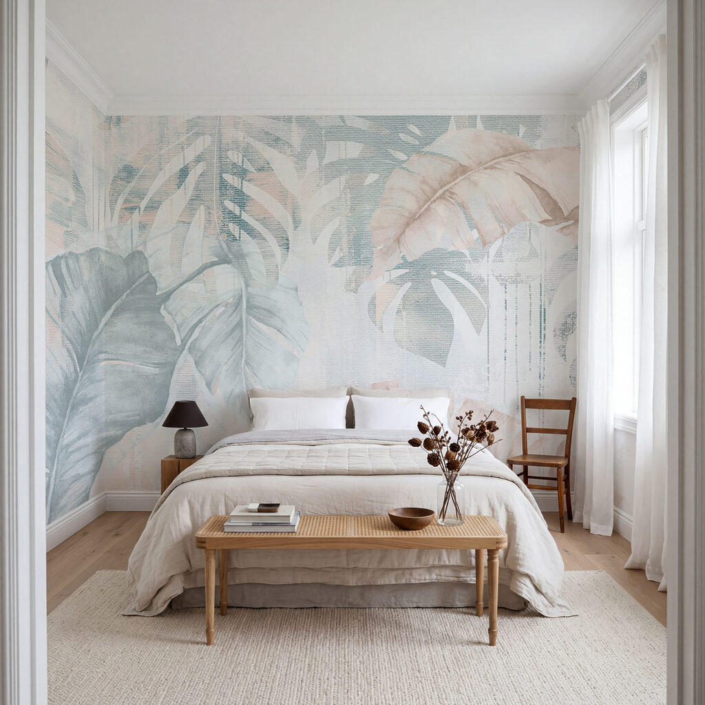 Folhas tropicais desgastadas — interior 1
