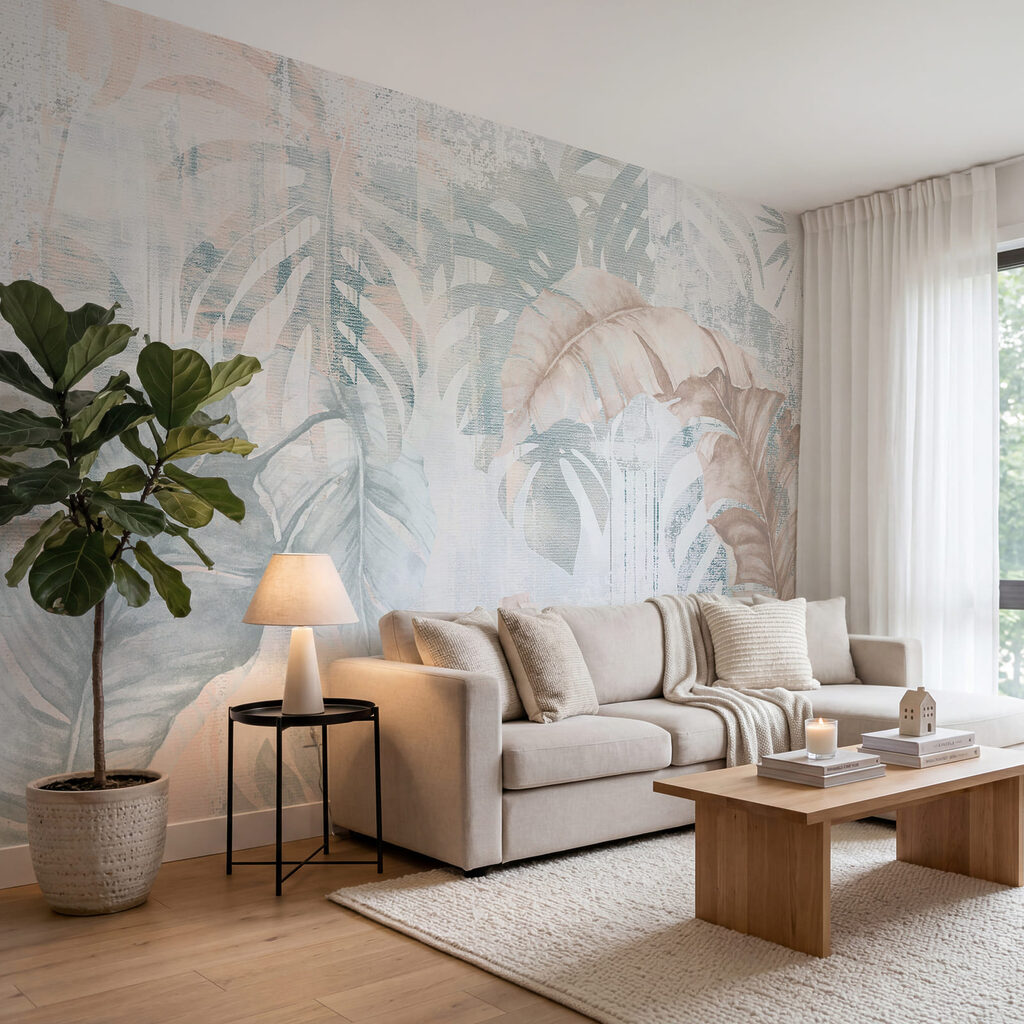 Folhas tropicais desgastadas — interior 2