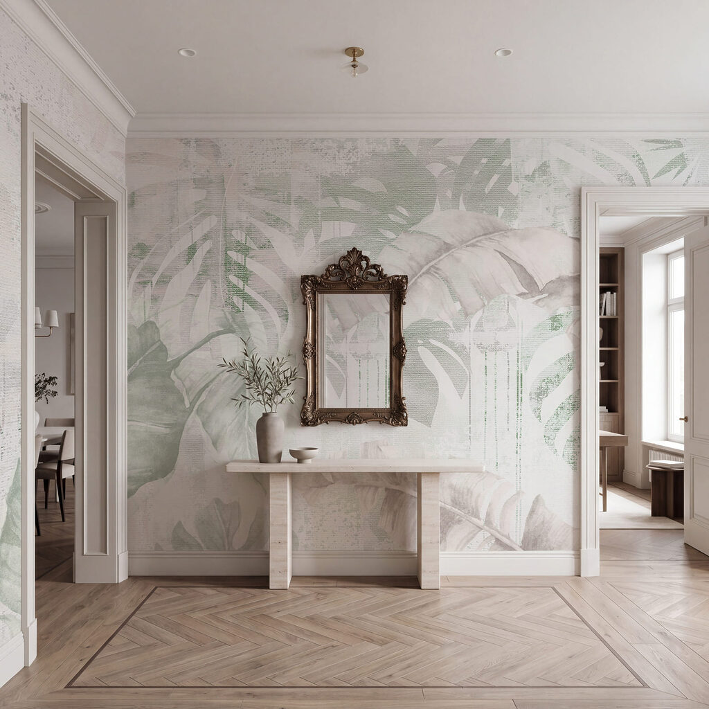 Folhas tropicais desgastadas — interior 1