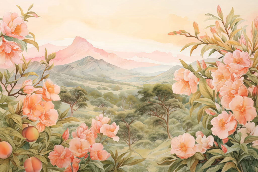 Vale verde entre flores — design completo