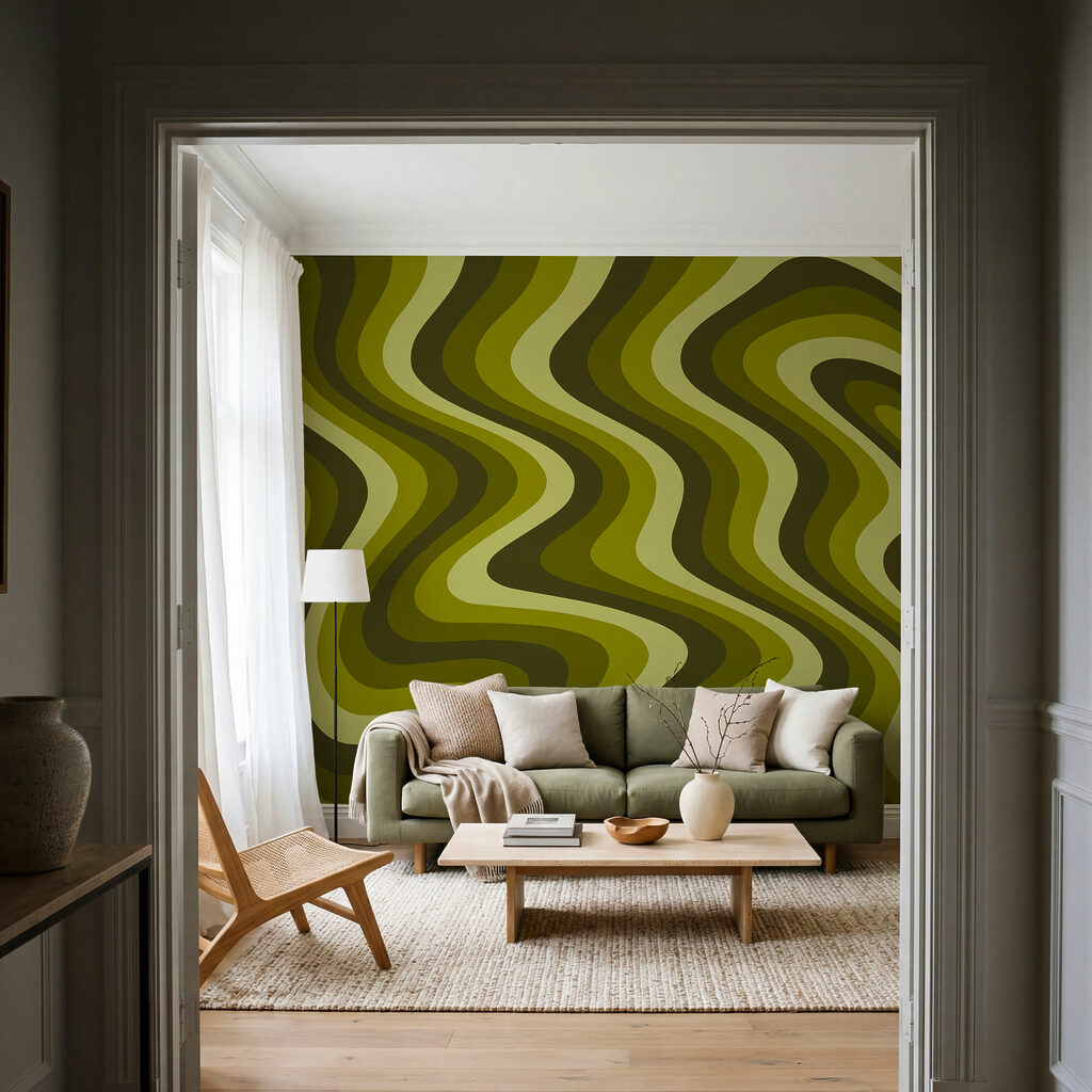 Ondas sinuosas num interior