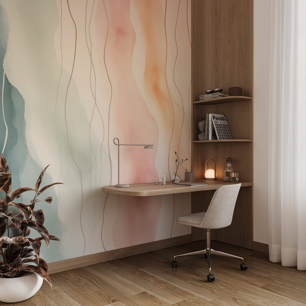 Faixas pastel verticais — interior 3