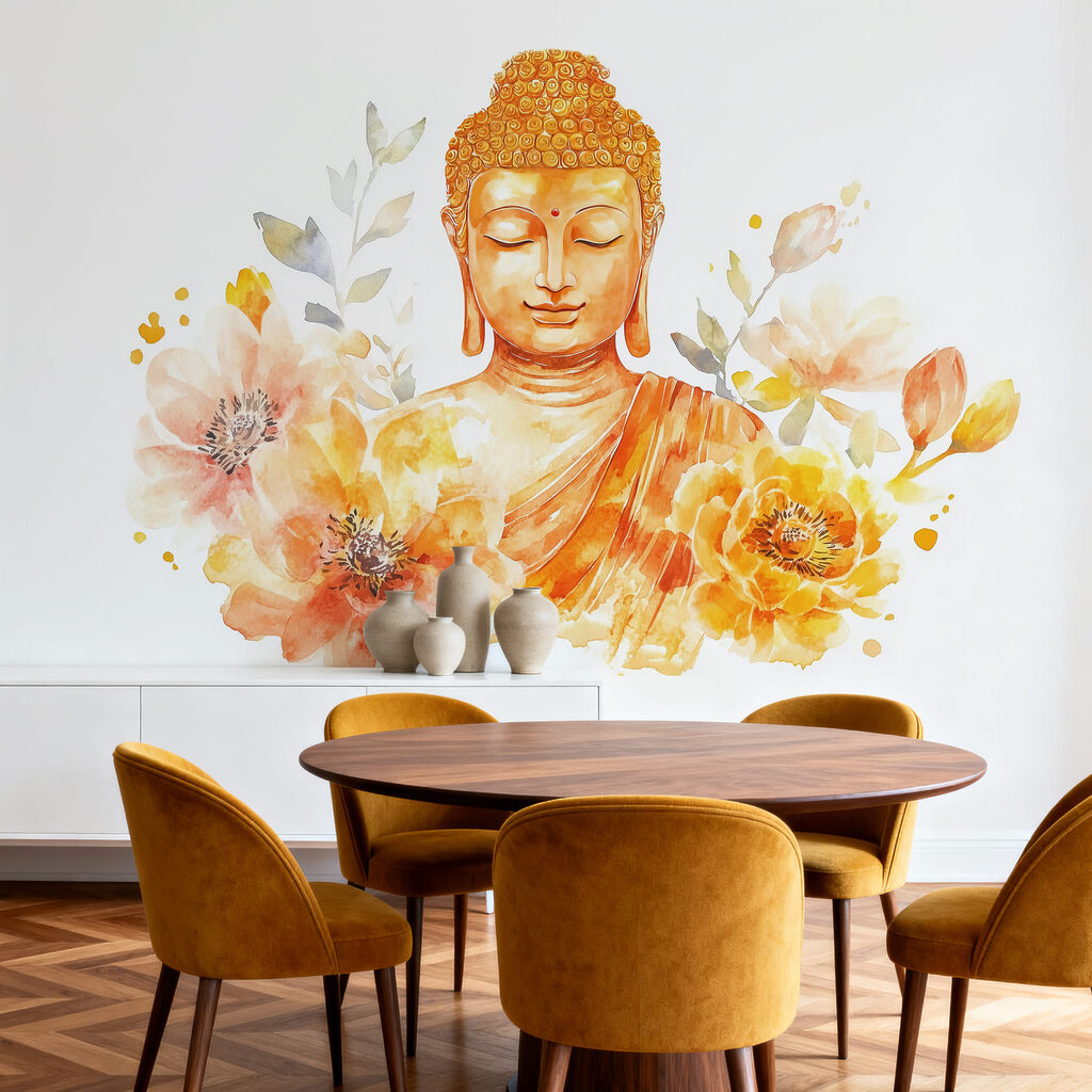Buda entre flores cheias — interior 3