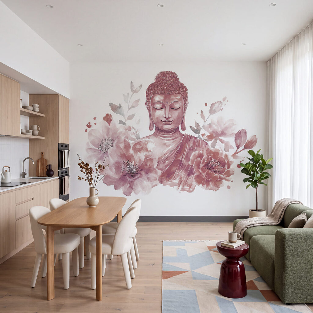 Buda entre flores cheias — interior 1