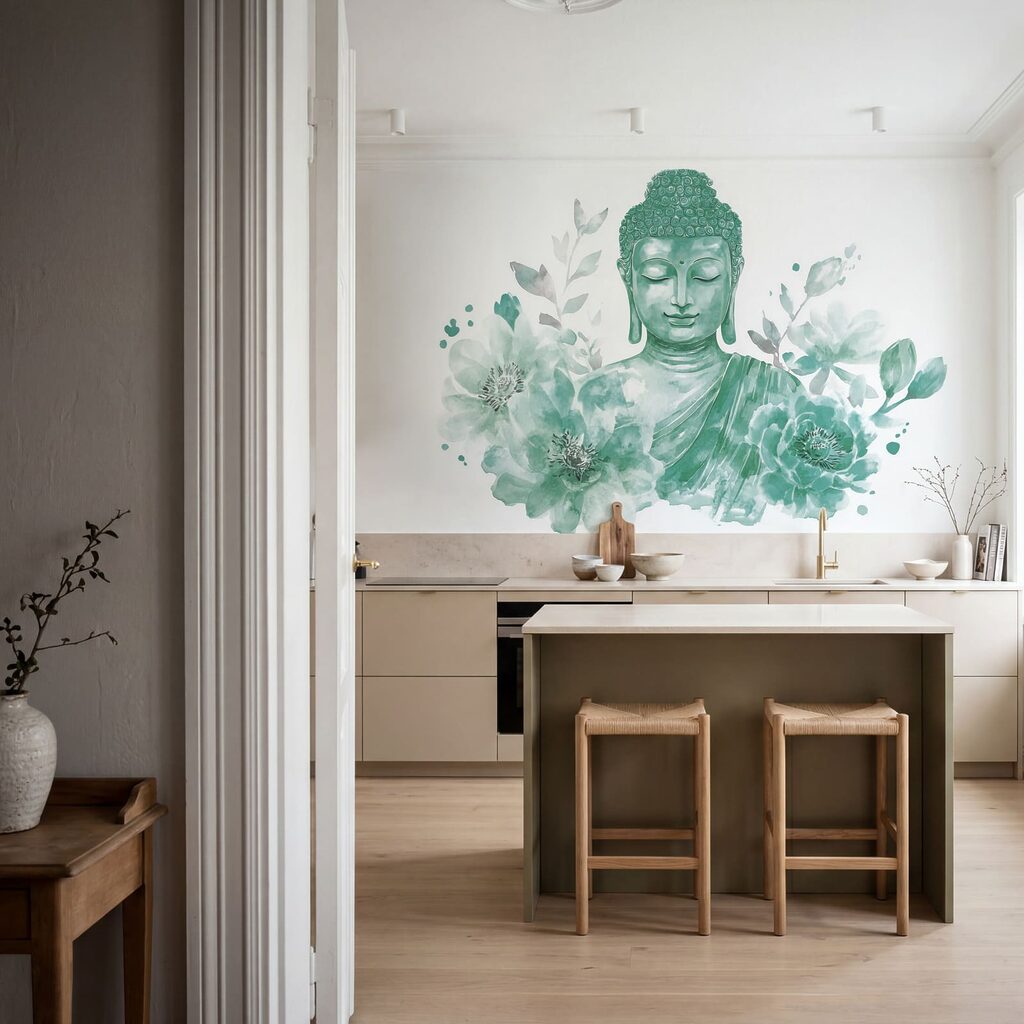 Buda entre flores cheias — interior 2