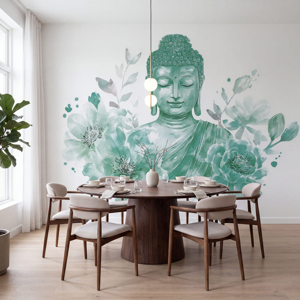 Buda entre flores cheias — interior 3