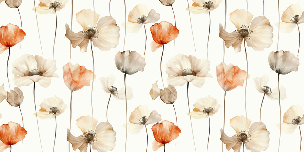 Flores em hastes esguias — design completo