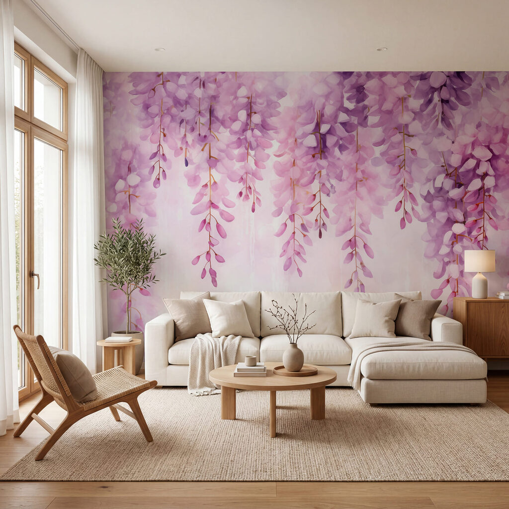 Cachos em flor pendentes — interior 1
