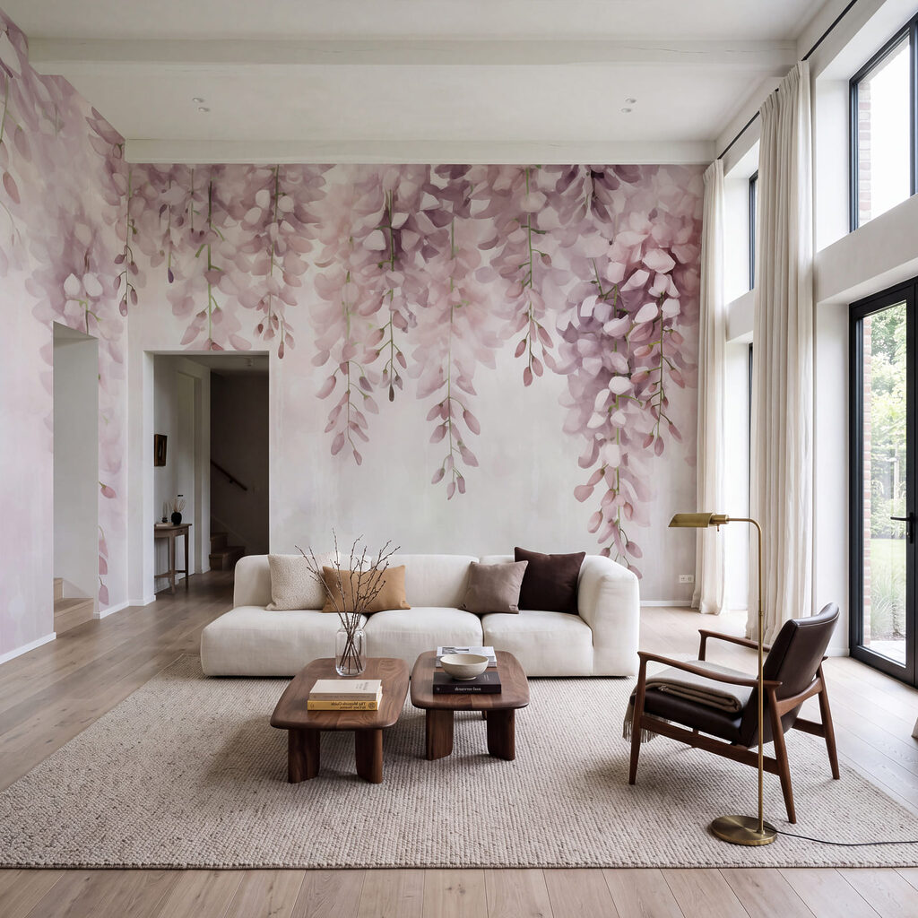 Cachos em flor pendentes — interior 1