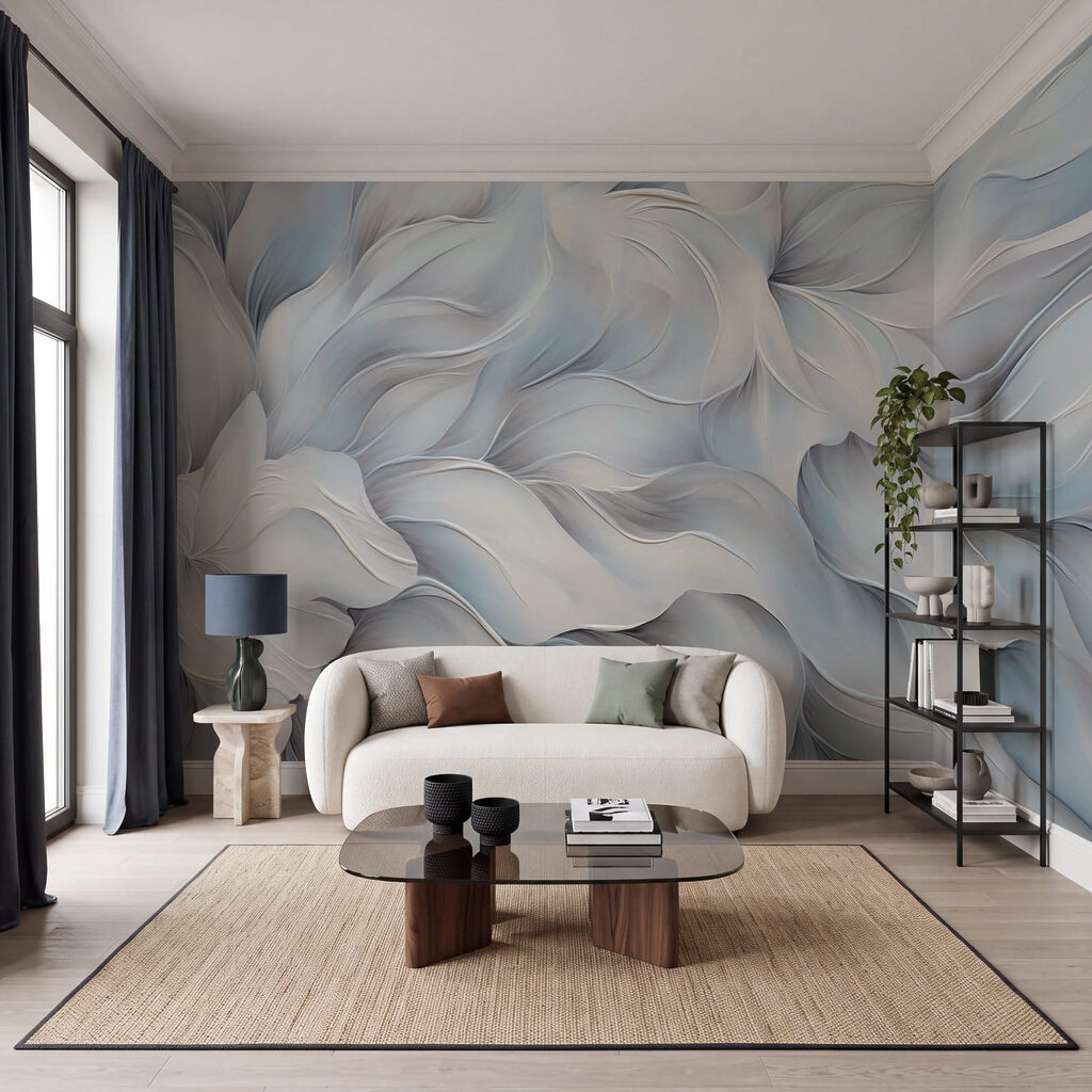 Flor azul em camadas — interior 3