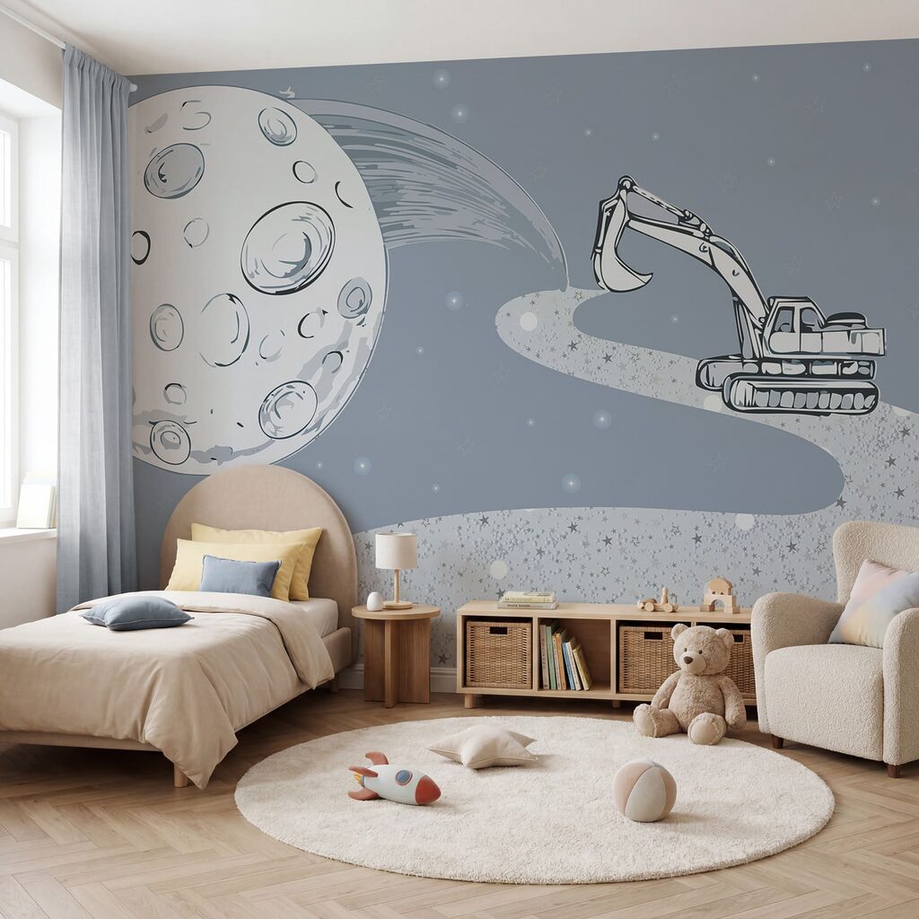 Escavadora numa estrada lunar — interior 2