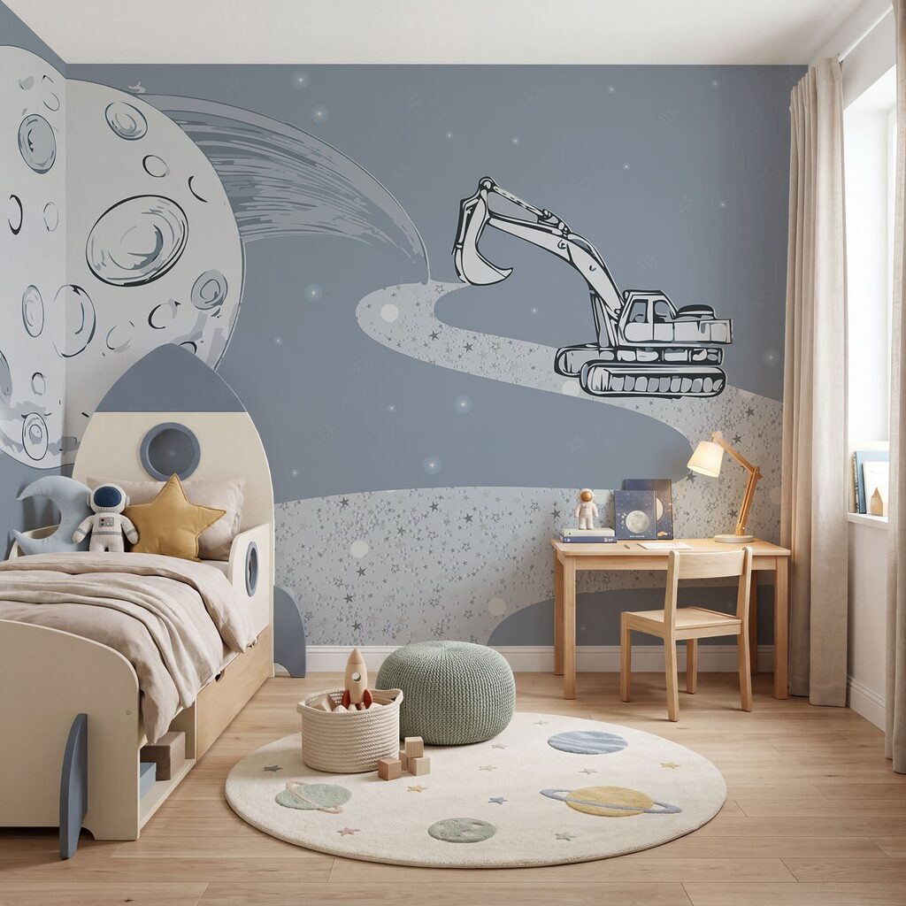 Escavadora numa estrada lunar — interior 1