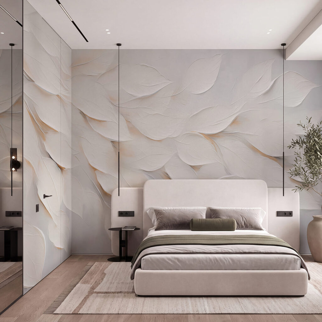 Folhas brancas em camadas — interior 2