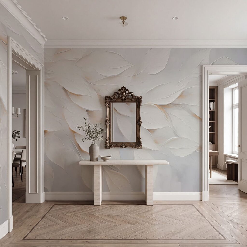 Folhas brancas em camadas — interior 3