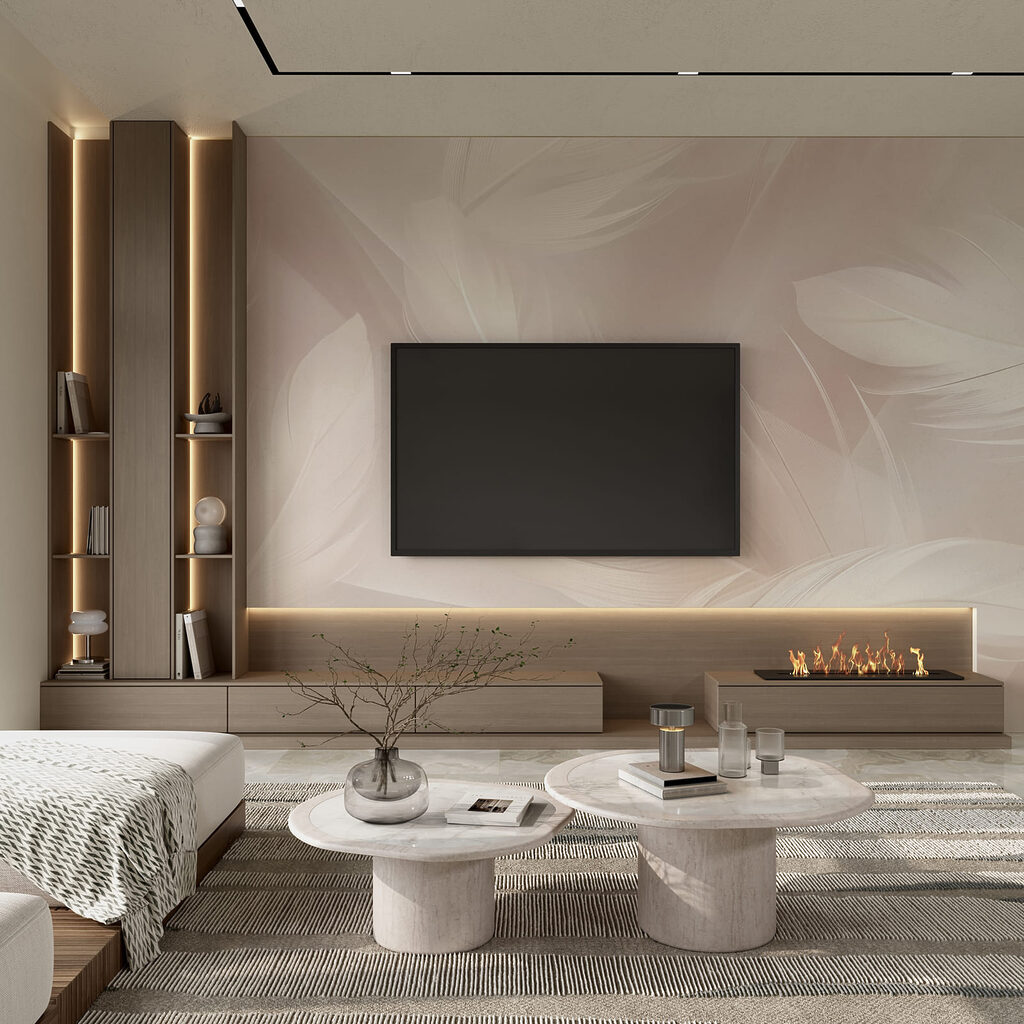 Folhas e penas transparentes — interior 3