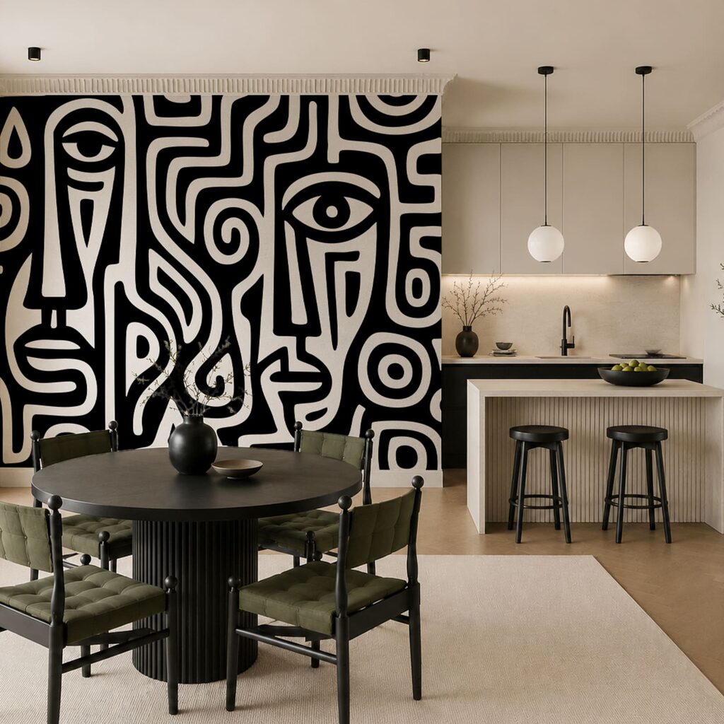 Rostos entre linhas — interior 3