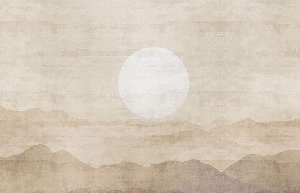 Sol branco sobre montanhas — design completo