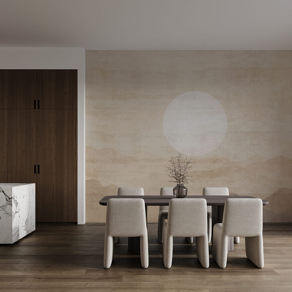 Sol branco sobre montanhas — interior 1