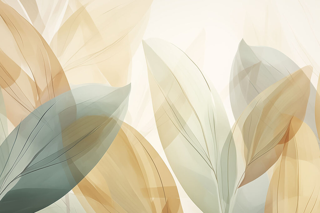 Folhas em véus amarelos — design completo