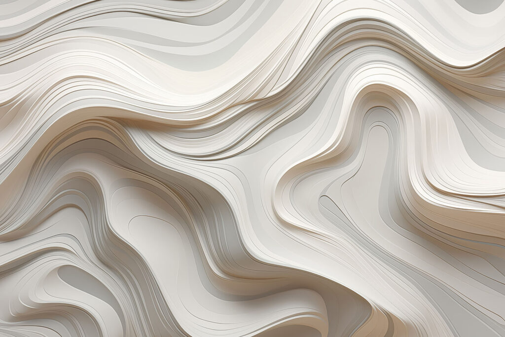 Ondas brancas com sombras — design completo