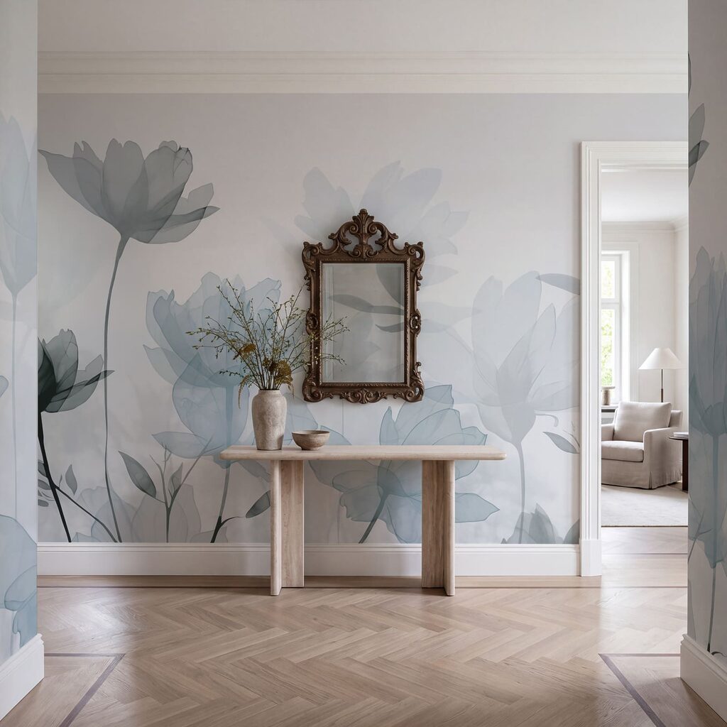 Flores em camadas transparentes — interior 1