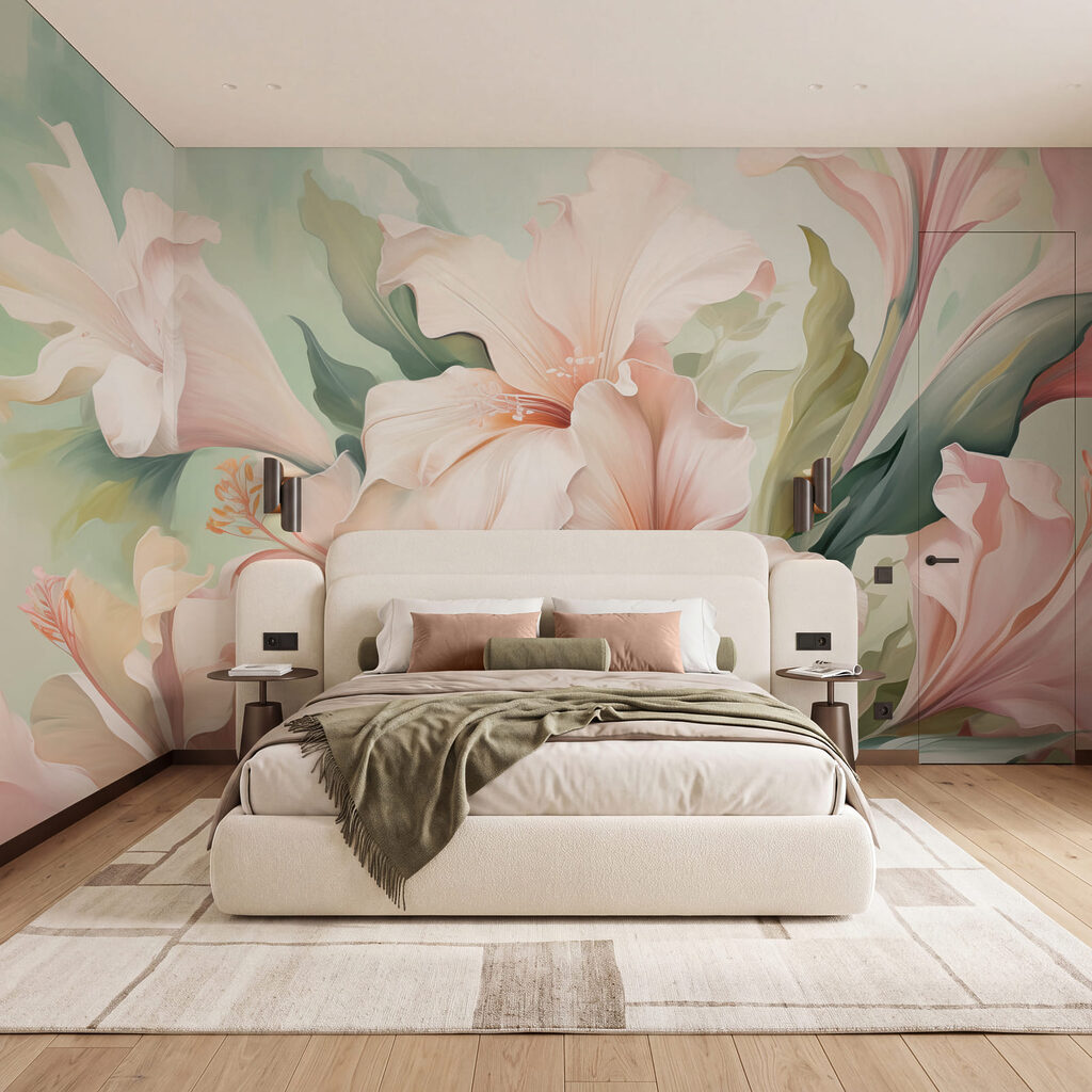 Flores cor-de-rosa e verde — interior 2