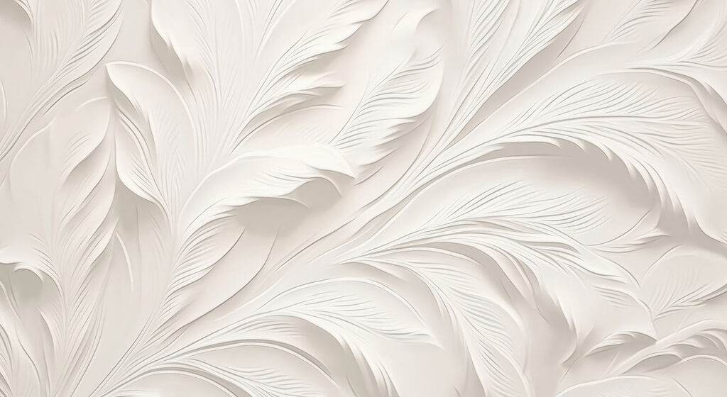 Plumas brancas finamente desenhadas — design completo