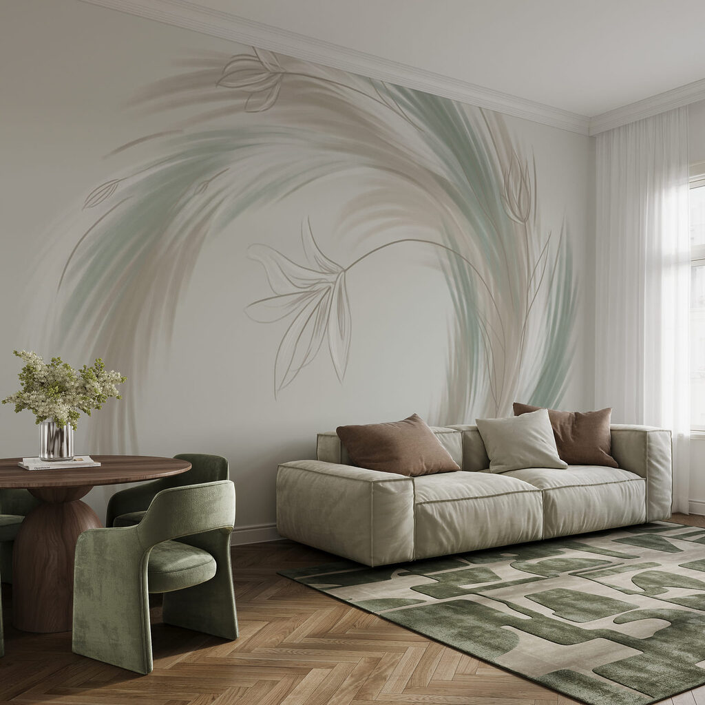 Ramos verdes em espiral — interior 2
