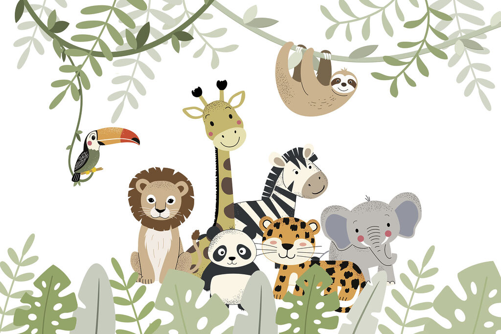 Pequenos animais da selva — design completo