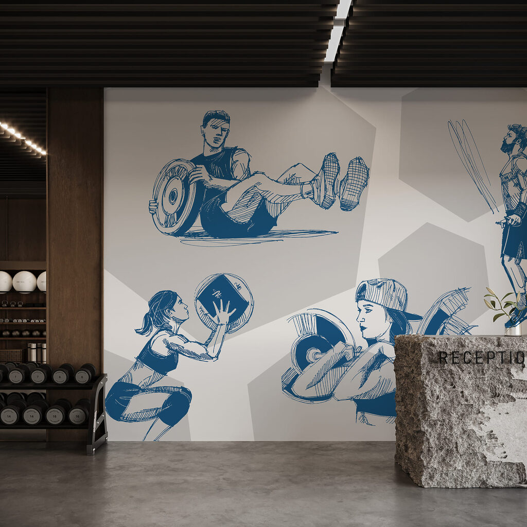 Desportistas em movimento — interior 1
