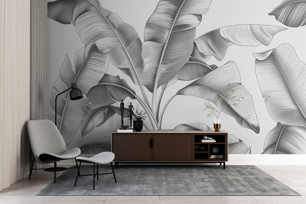 Folhas grandes curvadas — interior 2