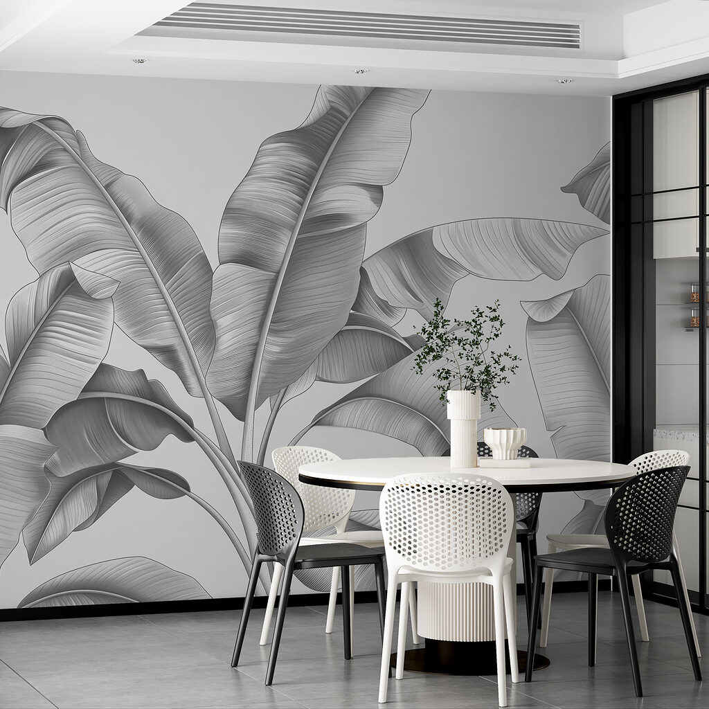 Folhas grandes curvadas — interior 3