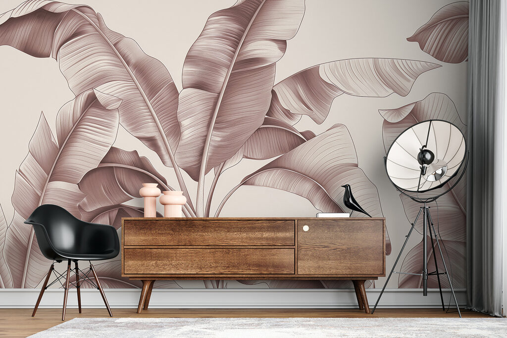 Folhas grandes curvadas — interior 2
