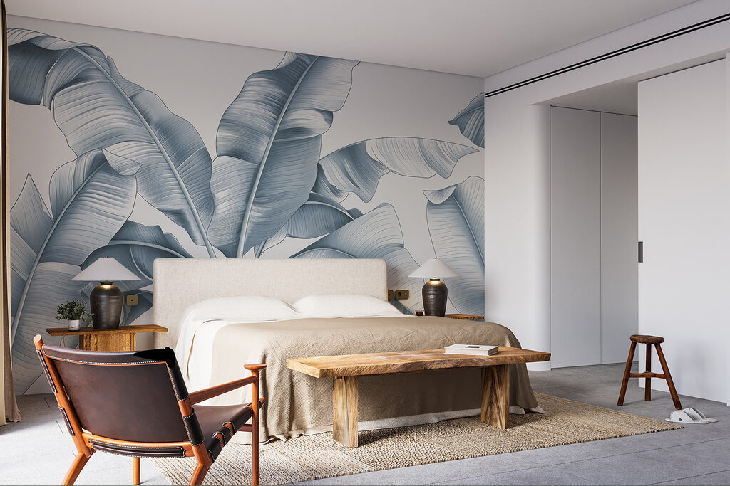 Folhas grandes curvadas — interior 1