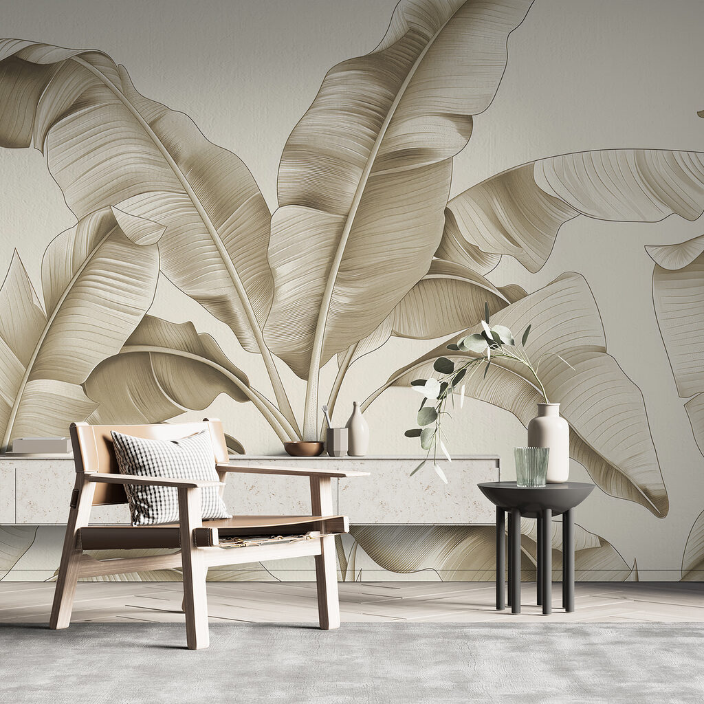 Folhas grandes curvadas — interior 2
