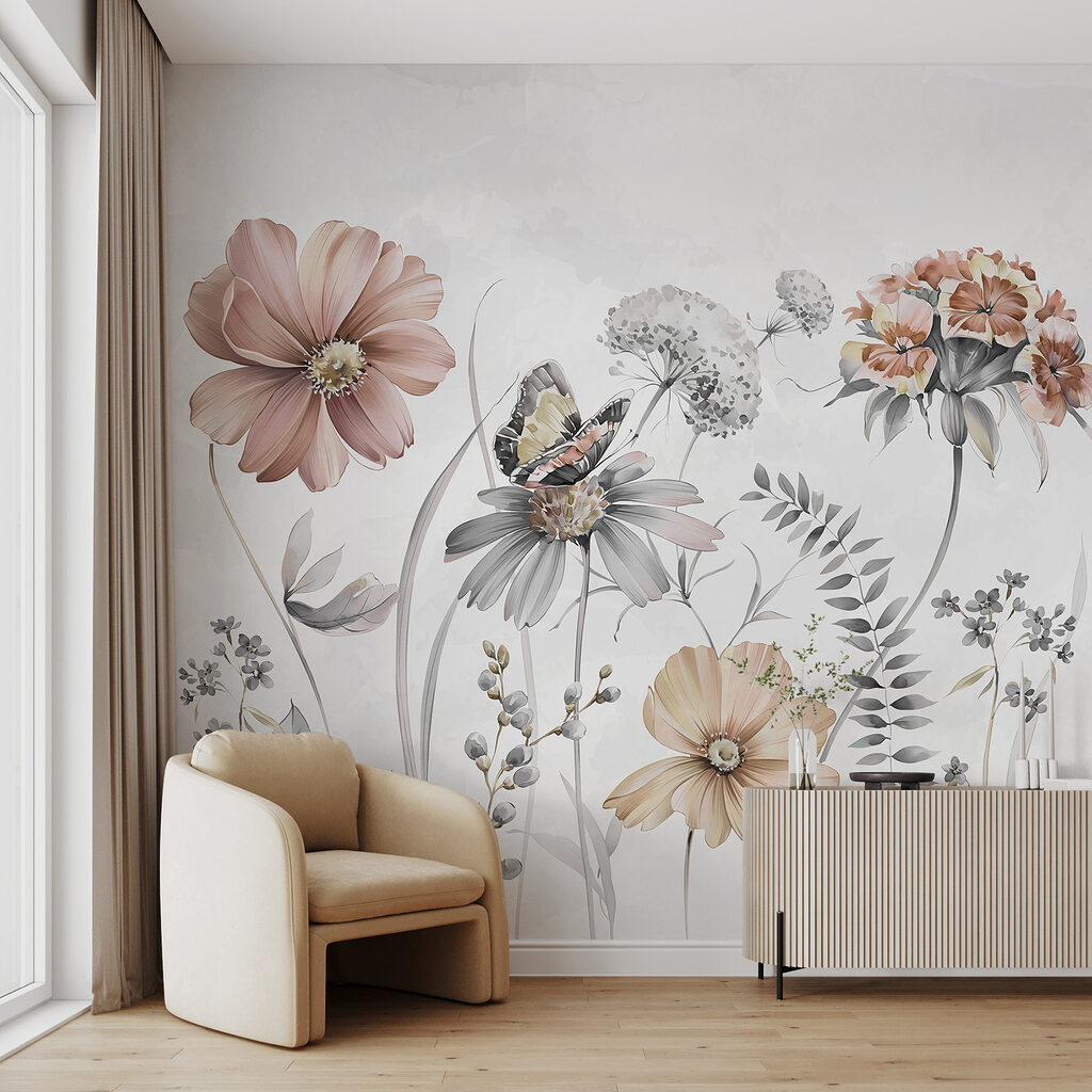 Flores silvestres com borboleta — interior 2