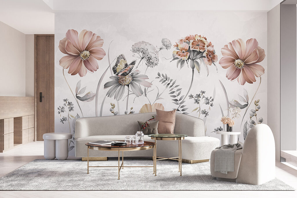 Flores silvestres com borboleta — interior 3