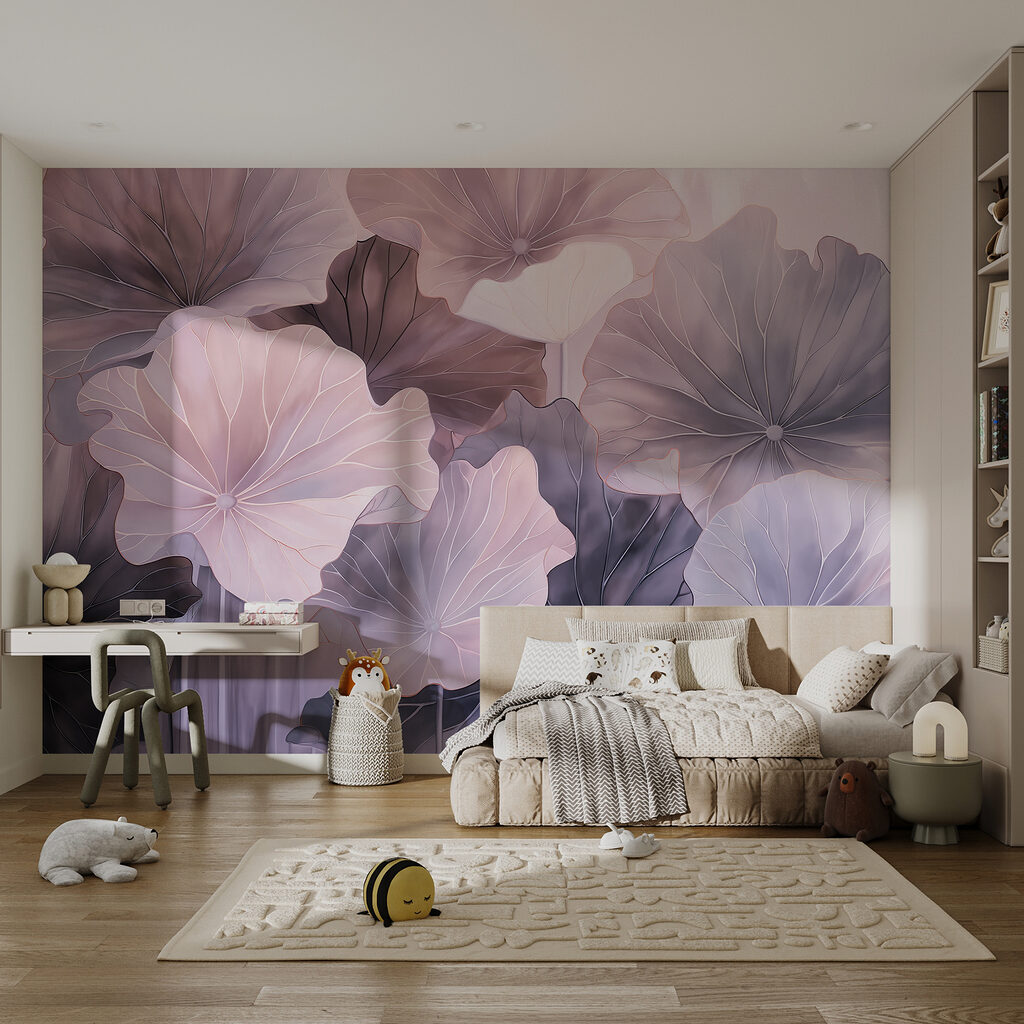 Folhas redondas em cinzento-rosado — interior 3