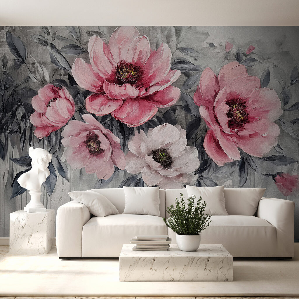 Flores sobre tinta escorrida — interior 2
