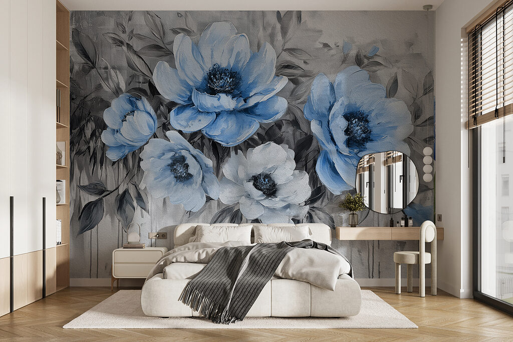 Flores sobre tinta escorrida — interior 1