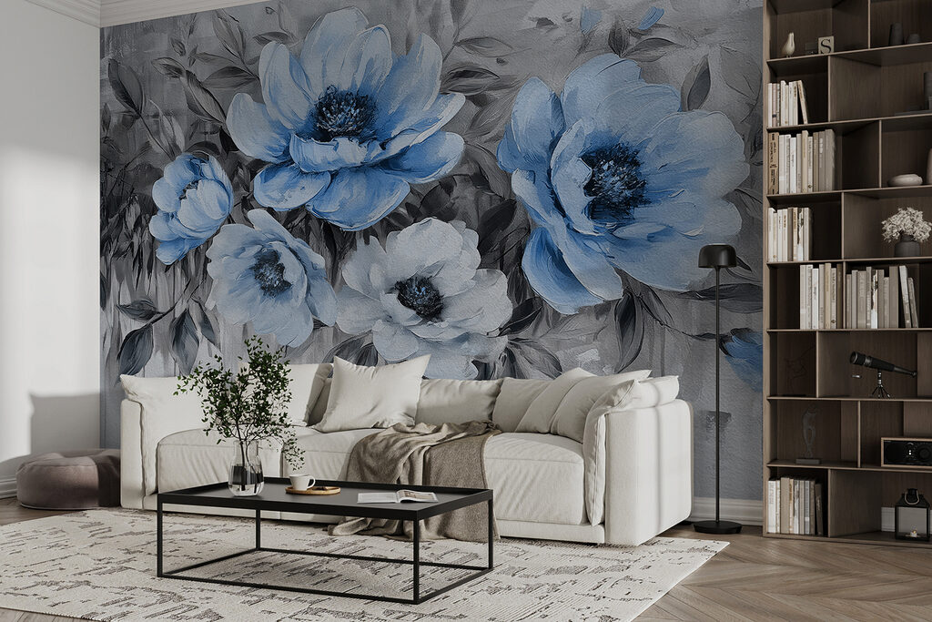 Flores sobre tinta escorrida — interior 2