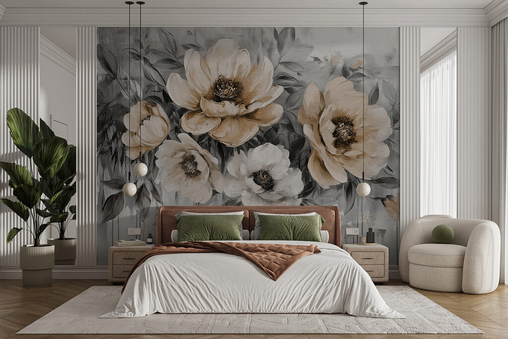 Flores sobre tinta escorrida — interior 2