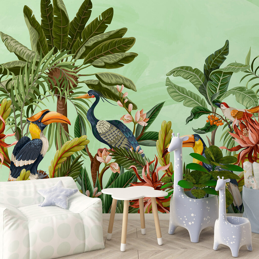 Tucanos entre flores coloridas — interior 3