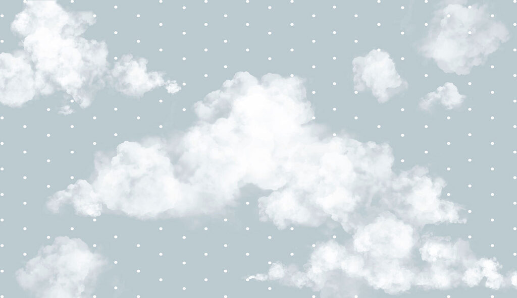 Nuvens e pequenas estrelas — design completo