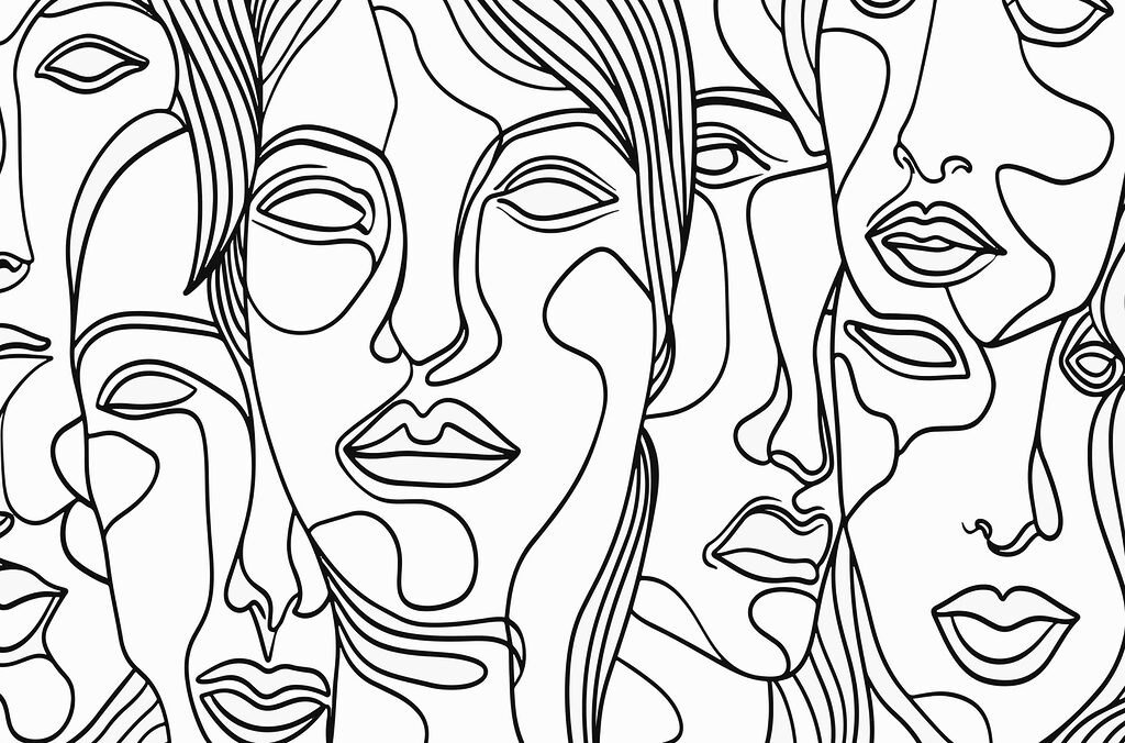 Perfis e formas abstratas — design completo